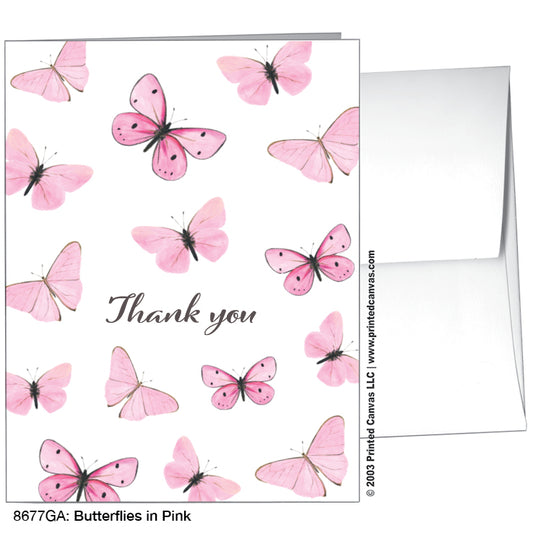 Butterflies in Pink, Greeting Card (#8677GA)