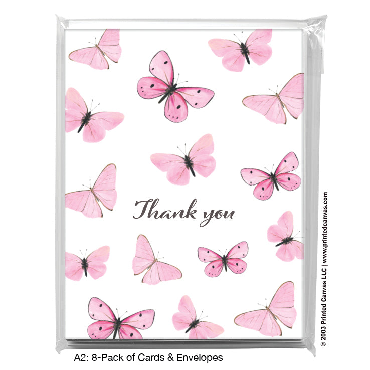 Butterflies in Pink, Greeting Card (#8677GA)