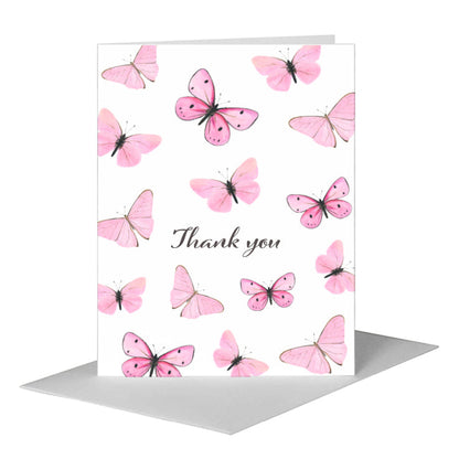 Butterflies in Pink, Greeting Card (#8677GA) A2 Card Front, www.printedcanvas.com