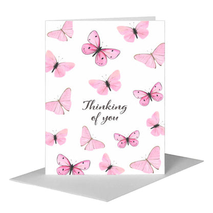 Butterflies in Pink, Greeting Card (#8677HA), A2 Card Front, www.printedcanvas.com