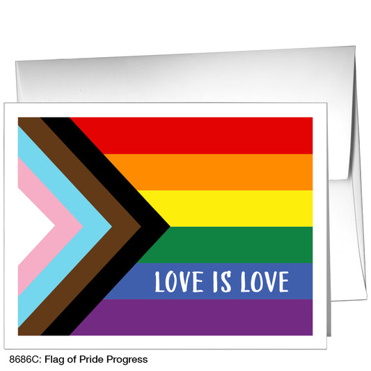 Flag of Pride Progress, Greeting Card (8686C)