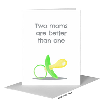 Pacifier - Green, Greeting Card (#8687C)