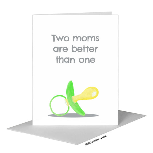 Pacifier - Green, Greeting Card (#8687C)