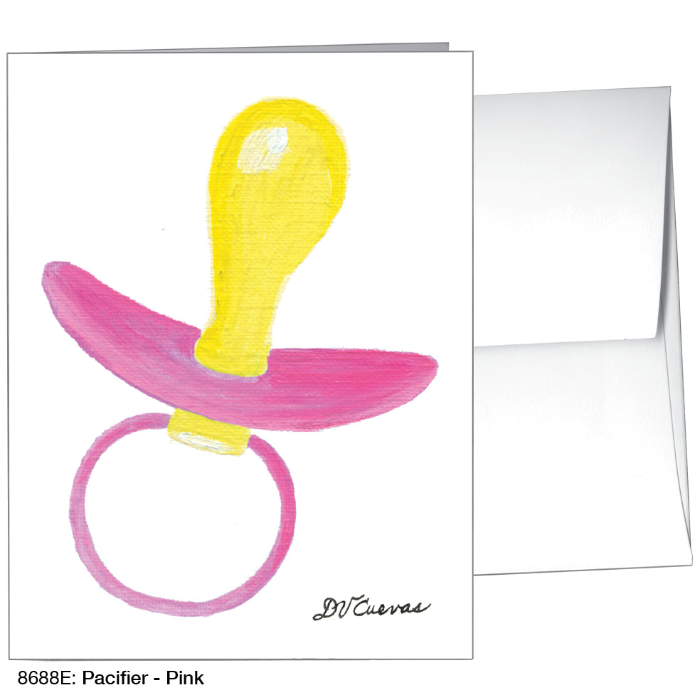 Pacifier - Pink, Greeting Card (8688E), A2, printedcanvas.com