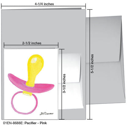 Pacifier - Pink, Greeting Card (8688E), Enclosure, printedcanvas.com