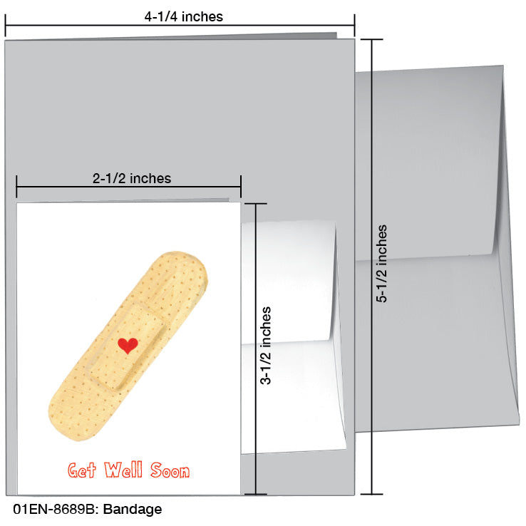 Bandage, Greeting Card (#8689B), Enclosure Card, www.printedcanvas.com
