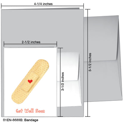 Bandage, Greeting Card (#8689B), Enclosure Card, www.printedcanvas.com