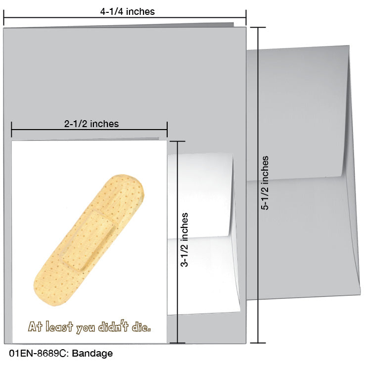 Bandage, Greeting Card (#8689C), Enclosure Card, www.printedcanvas.com