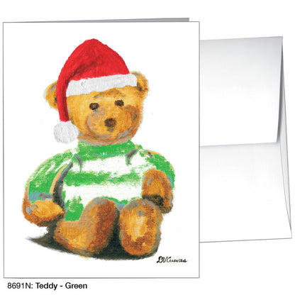 Teddy - Green, Greeting Card (#8691N)