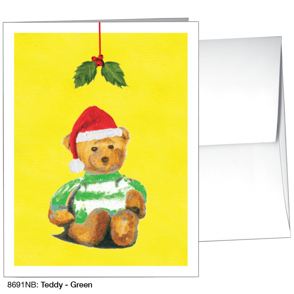 Teddy - Green, Greeting Card (#8691NB), A2 Card, www.printedcanvas.com