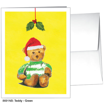 Teddy - Green, Greeting Card (#8691NB), A2 Card, www.printedcanvas.com