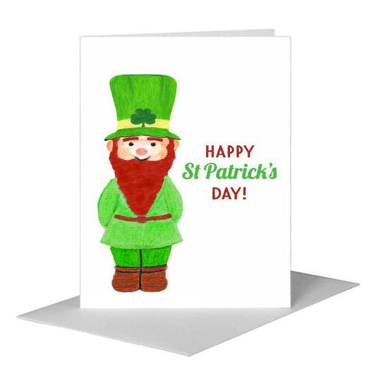 Leprechaun, Greeting Card (#8696A) A2 Card Front, www.printedcanvas.com