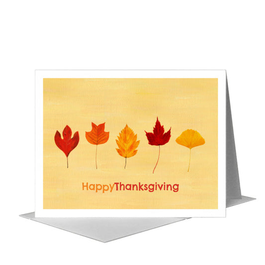 Collage Leaves, Greeting Card (#8699B) A2 Card Front, www.printedcanvas.com
