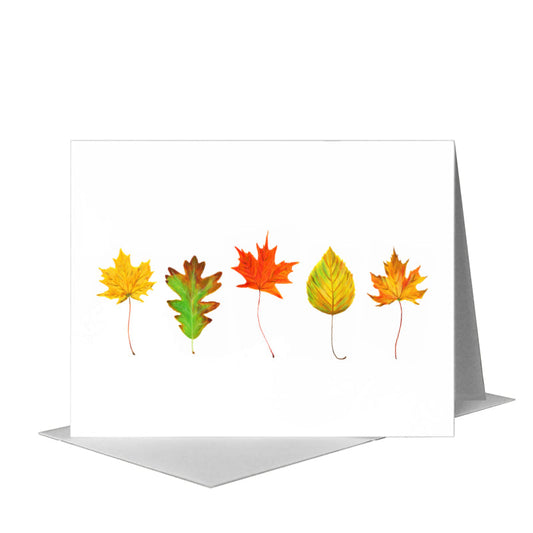 Colage Leaves 2, Greeting Card (#8700A) A2 Card Front, www.printedcanvas.com