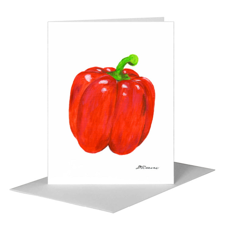 Bell Pepper Red, Greeting Card (#8701A), A2 Card Front, www.printedcanvas.com