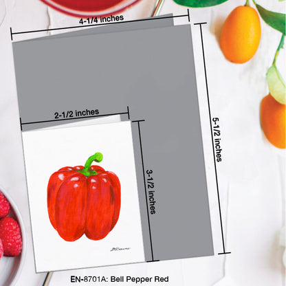 Bell Pepper Red, Greeting Card (8701A), Enclosure Card, www.printedcanvas.com