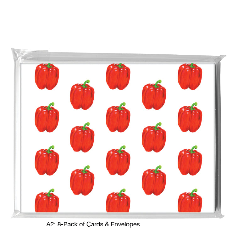 Bell Pepper Red, Greeting Card (#8701B)