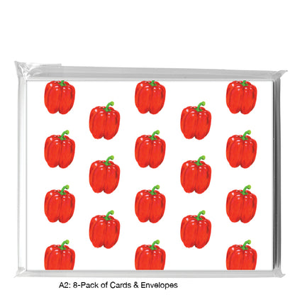 Bell Pepper Red, Greeting Card (#8701B)