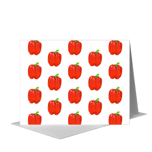 Bell Pepper Red, Greeting Card (#8701B) A2 Card Front, www.printedcanvas.com