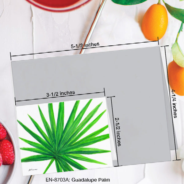 Guadalupe Palm, Greeting Card (8703A), Enclosure Card, www.printedcanvas.com