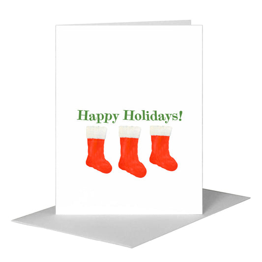 Holiday Stocking, Greeting Card (#8704B) A2 Card Front, www.printedcanvas.com