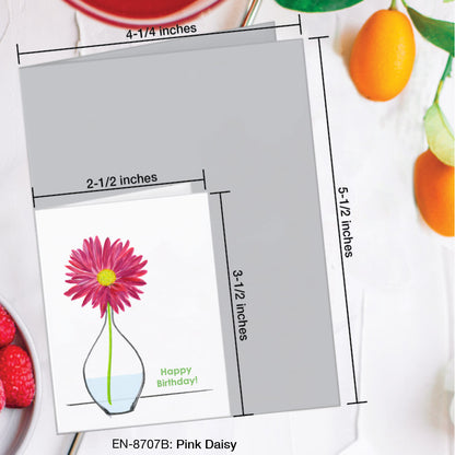 Pink Daisy, Greeting Card (#8707B)