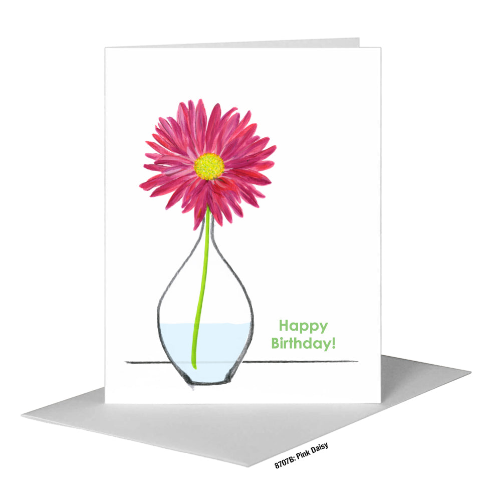 Pink Daisy, Greeting Card (#8707B)
