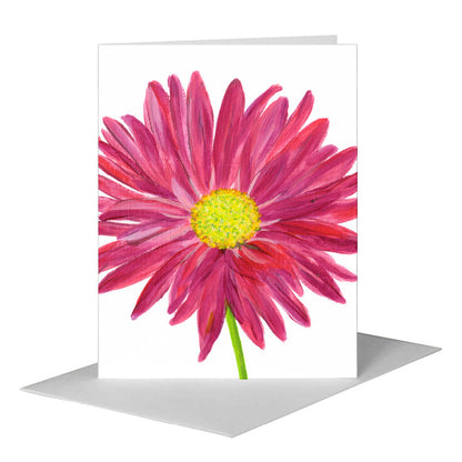 Pink Daisy, Greeting Card (#8707D) A2 Card Front, www.printedcanvas.com