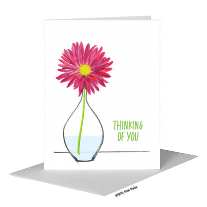 Pink Daisy, Greeting Card (#8707E)