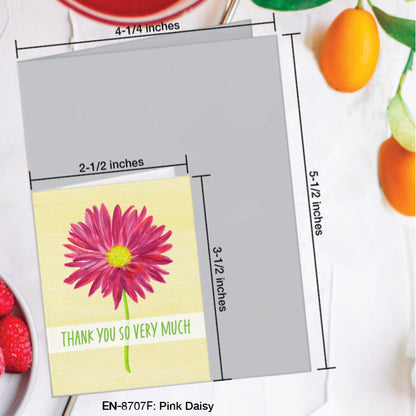 Pink Daisy, Greeting Card (8707F), Enclosure Card, www.printedcanvas.com