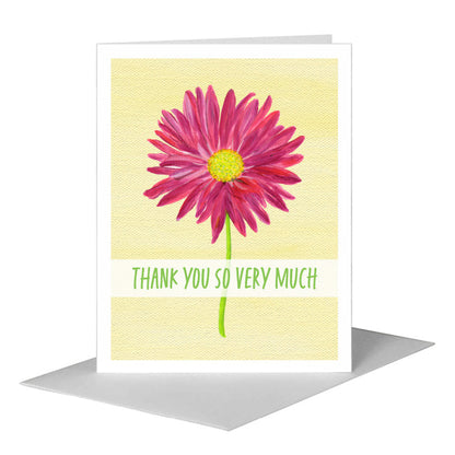 Pink Daisy, Greeting Card (#8707F), A2 Card Front, www.printedcanvas.com