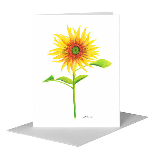 Ring of Fire Sunflower, Greeting Card (#8709A) A2 Card Front, www.printedcanvas.com