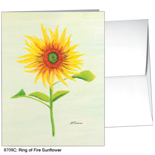 Ring of Fire Sunflower, Greeting Card (8709C) - Printed Canvas