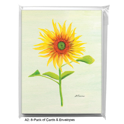 Ring of Fire Sunflower, Greeting Card (8709C), A2 Card 8-Pack, www.printedcanvas.com
