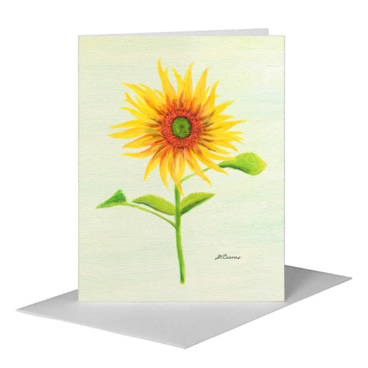 Ring of Fire Sunflower, Greeting Card (#8709C) A2 Card Front, www.printedcanvas.com