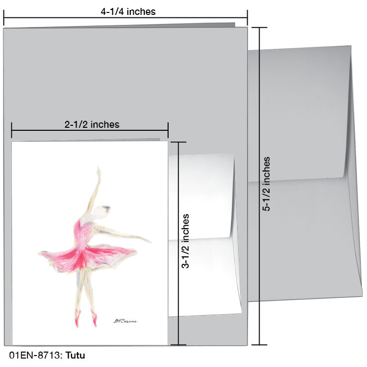 Tutu, Greeting Card (8713C), Enclosure Card, www.printedcanvas.com