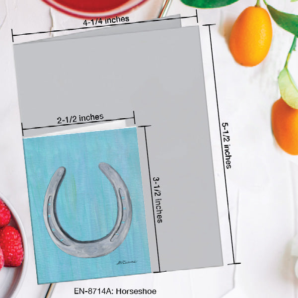 Horseshoe, Greeting Card (8714A), Enclosure Card, www.printedcanvas.com