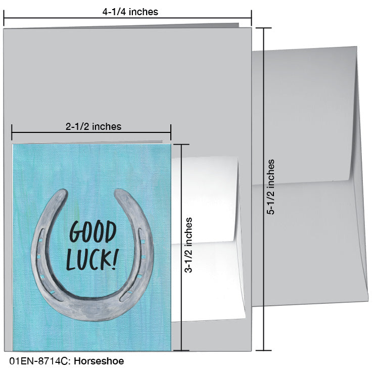 Horseshoe, Greeting Card (8714C), Enclosure, www.printedcanvas.com