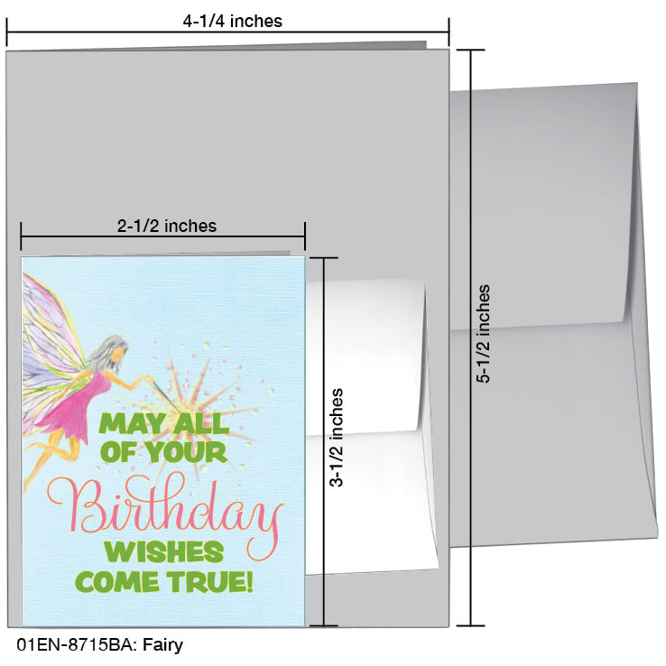 Fairy, Greeting Card (8715BA), Enclosure Card, www.printedcanvas.com