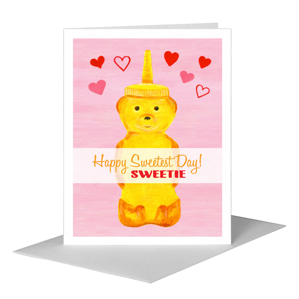Honey Bear, Greeting Card (#8717D), A2 Card Front, www.printedcanvas.com