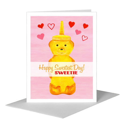 Honey Bear, Greeting Card (#8717D) A2 Card Front, www.printedcanvas.com