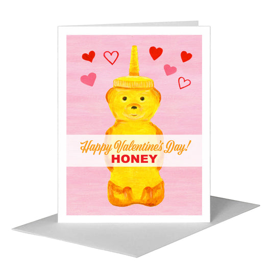 Honey Bear, Greeting Card (#8717E) A2 Card Front, www.printedcanvas.com