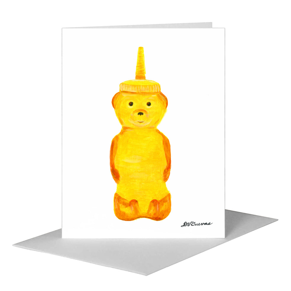 Honey Bear, Greeting Card (#8717F), A2 Card Front, www.printedcanvas.com