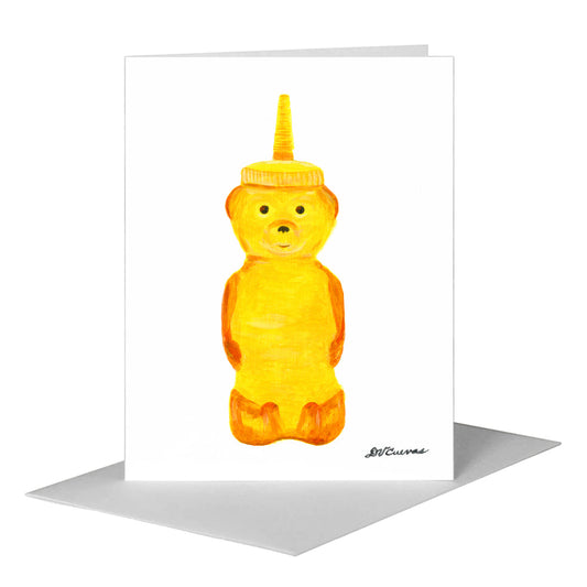 Honey Bear, Greeting Card (#8717F) A2 Card Front, www.printedcanvas.com
