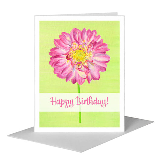 Dahlia Eliza, Greeting Card (#8718A) A2 Card Front, www.printedcanvas.com