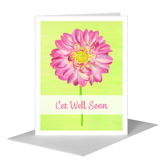 Dahlia Eliza, Greeting Card (#8718E) A2 Card Front, www.printedcanvas.com