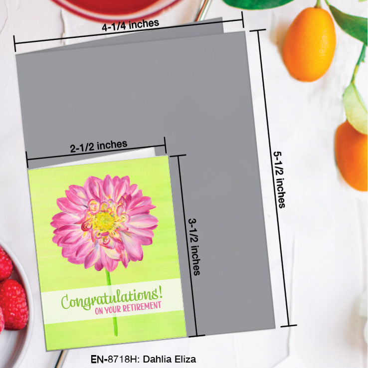 Dahlia Eliza, Greeting Card (8718H), Enclosure, www.printedcanvas.com