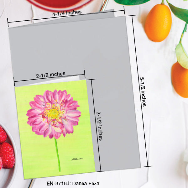 Dahlia Eliza, Greeting Card (8718J), Enclosure Card, www.printedcanvas.com