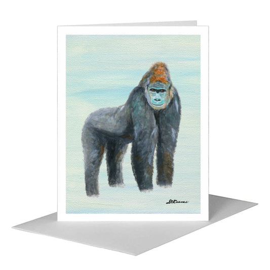 Gorilla, Greeting Card (#8719B) A2 Card Front, www.printedcanvas.com