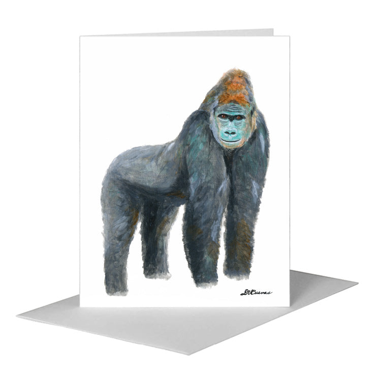 Gorilla, Greeting Card (#8719C), A2 Card Front, www.printedcanvas.com